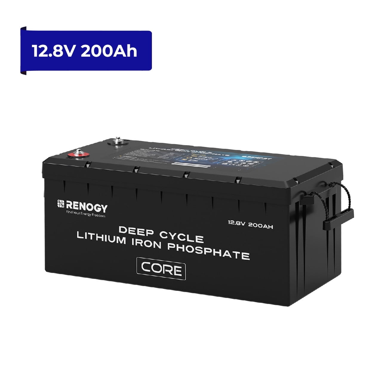 Renogy 12V 200Ah LiFePO4 Deep Cycle Battery, 5000+Deep Cycles, 200A BMS with Low-Temp Cutoff for RV/Solar/Off-Grid